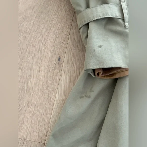 Vintage Burberry Classic House Check Lined Trench Coat with Extra Wool Liner 56R - Picture 13 of 13